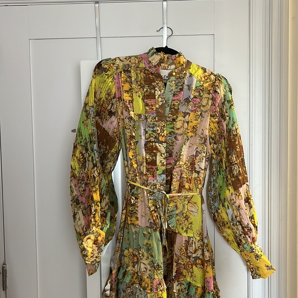 Matilde Pleat Shirtdress in Multi Alemais - Picture 6 of 9